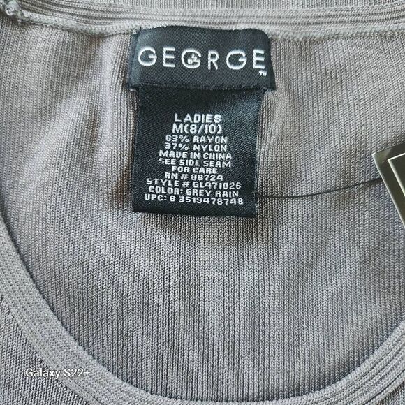 T4 2 George tank tops, one gray and one black with sequins - Picture 7 of 11